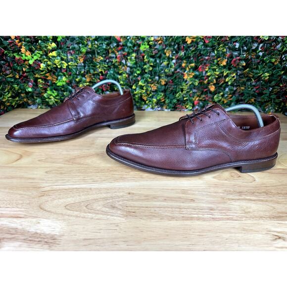 Allen Edmonds Jackson Derby Dress Shoes‎ Brown Leather Mens 11 Made In USA - Picture 3 of 12